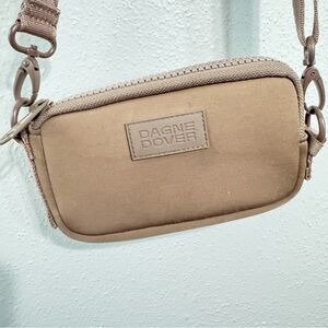 Dagne Dover Beige neoprene Mara crossbody phone sling